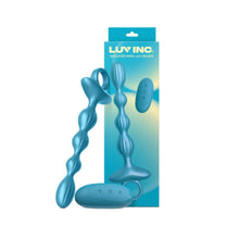 Load image into Gallery viewer, Gr41: Grooved Ring Luv Beads - Metallic Blue