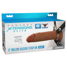 Load image into Gallery viewer, FX Elite 6'' Silicone Hollow Strap-On - Tan