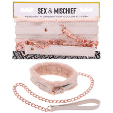 Load image into Gallery viewer, Sex & Mischief Peaches n CreaMe Fur Collar & Leash