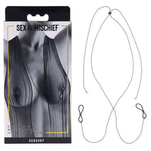 Load image into Gallery viewer, S&M Exs & Ohs Body Jewelry with Nipple Ties