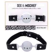 Load image into Gallery viewer, Sex & Mischief Lace Silicone Breathable Ball Gag