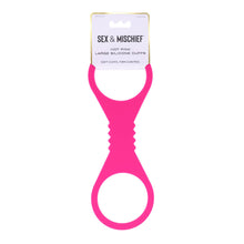 Load image into Gallery viewer, Sex & Mischief Large Hot Pink Silicone Cuffs