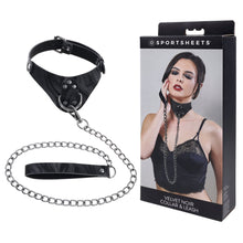 Load image into Gallery viewer, SPORTSHEETS Velvet Noir Collar & Leash