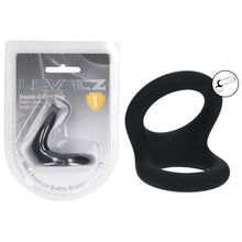 Load image into Gallery viewer, LEVELZ Double O Silicone Cock Ring - M - Black