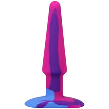 Load image into Gallery viewer, Groovy Silicone Anal Plug 5in Berry