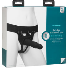 Load image into Gallery viewer, Be Daring 7in Bulbed Dong 2 Pc Hollow Silicone Strap-On Set