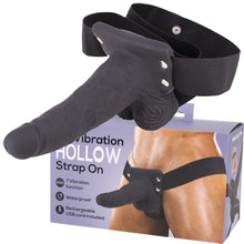 Load image into Gallery viewer, Seven Creations 6" Hollow Vibrating Strap-On Dildo Rechargeable Vibrator