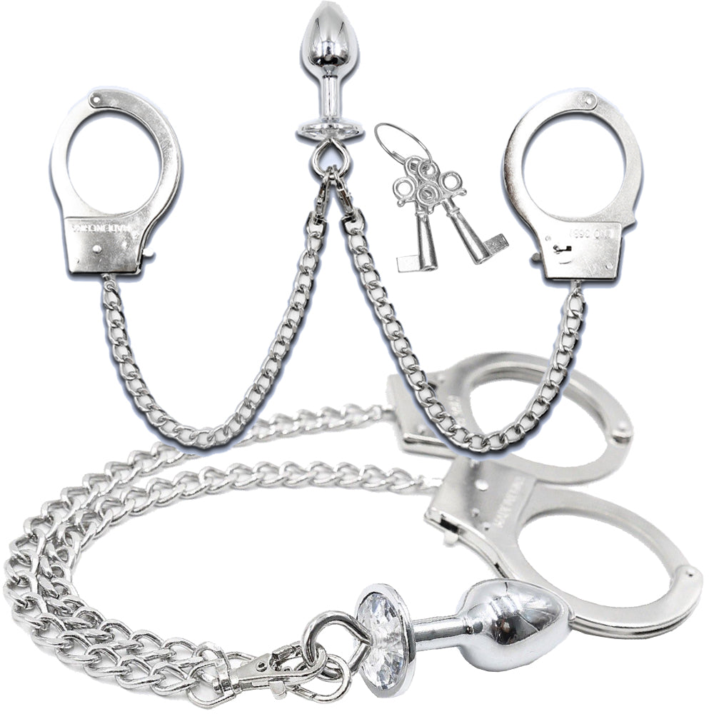 anal plug with handcuffs SM Sex Toy - Anal Plug with Handcuffs main image 0
