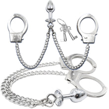 Load image into Gallery viewer, Buttcuff Anal Butt Plug BDSM Handcuffs Metal Restraints Couples Cuffs Sex Toy