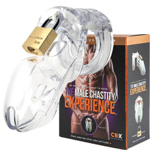 Load image into Gallery viewer, CB-X Cockcage CB-3000 Clear Male Penis Chastity Kit Clear