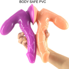 Load image into Gallery viewer, FAAK-CHGD025 Realistic Double Anal Dildo Dong Flesh - BEBUZZED