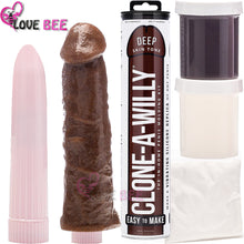 Load image into Gallery viewer, Clone A Willy Deep Brown Kit Penis Casting Set DIY Hens Couple Vibrator Dildo