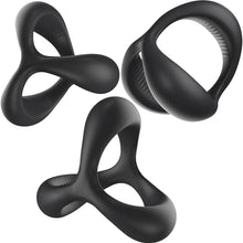 Load image into Gallery viewer, Double Cock Ring Cocksling 3-Loop Couples Delay Ejaculation Cock Sling