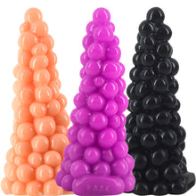 Load image into Gallery viewer, FAAK-20 Grapes 6.2" Anal Plug Beaded Textured Butt Dildo 16cm Fat