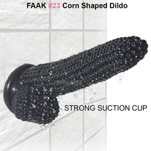 Load image into Gallery viewer, FAAK Realistic 8.2" Corn Beaded Anal Butt Plug 21cm Dildo Suction Cup Balls Dong