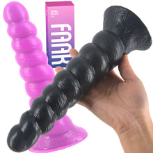 Load image into Gallery viewer, FAAK 10" Anal Butt Plug Textured 25cm Big Dildo Suction Cup Large Sex Dong Huge