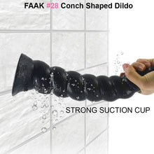 Load image into Gallery viewer, FAAK 10" Anal Butt Plug Textured 25cm Big Dildo Suction Cup Large Sex Dong Huge