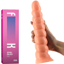 Load image into Gallery viewer, FAAK 10" Anal Butt Plug Textured 25cm Big Dildo Suction Cup Large Sex Dong Huge