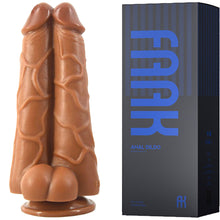 Load image into Gallery viewer, FAAK 56 Huge Realistic Veined Double Dildo XXXL 26cm Large Wide Dong