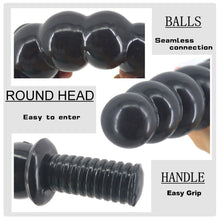 Load image into Gallery viewer, FAAK-60 Huge Bulbous Anal Dildo Dong Black