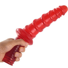 Load image into Gallery viewer, FAAK 11” Thrusting Handle Anal Plug 29cm Veined Dildo Huge Fat