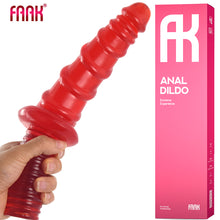 Load image into Gallery viewer, FAAK 11” Thrusting Handle Anal Plug 29cm Veined Dildo Huge Fat
