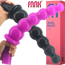 Load image into Gallery viewer, FAAK 14.2” Thrusting Handle Anal Plug 36cm Veined Dildo Huge Fat