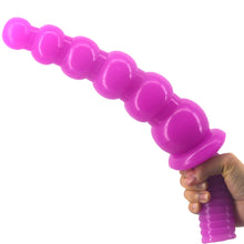 Load image into Gallery viewer, FAAK 14.2” Thrusting Handle Anal Plug 36cm Veined Dildo Huge Fat