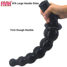 Load image into Gallery viewer, FAAK 14.2” Thrusting Handle Anal Plug 36cm Veined Dildo Huge Fat