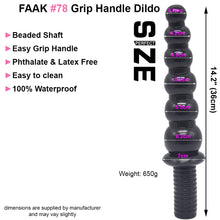 Load image into Gallery viewer, FAAK 14.2” Thrusting Handle Anal Plug 36cm Veined Dildo Huge Fat