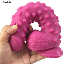 Load image into Gallery viewer, FAAK G126 Large Realistic Dildo Silicone Beaded Alien XL Dong Anal