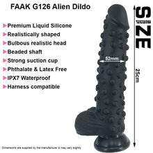 Load image into Gallery viewer, FAAK G126 Large Realistic Dildo Silicone Beaded Alien XL Dong Anal