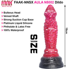 Load image into Gallery viewer, FAAK AULA N5002 Liquid Silicone Dildo Large Veined Anal Plug
