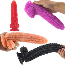 Load image into Gallery viewer, FAAK Realistic 8.2" Corn Beaded Anal Butt Plug 21cm Dildo Suction Cup Balls Dong
