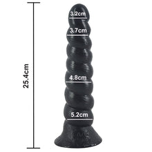 Load image into Gallery viewer, FAAK 10" Anal Butt Plug Textured 25cm Big Dildo Suction Cup Large Sex Dong Huge
