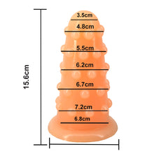 Load image into Gallery viewer, FAAK-74 Huge Thick Dotted Anal Dildo Plug Flesh