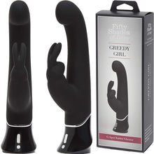 Load image into Gallery viewer, FIFTY SHADES OF GREY GREEDY GIRL G-SPOT RABBIT VIBRATOR RECHARGEABLE
