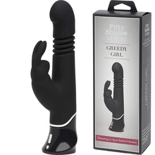 Load image into Gallery viewer, FIFTY SHADES OF GREY GREEDY GIRL THRUSTING G-SPOT RABBIT VIBRATOR USB
