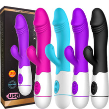 Load image into Gallery viewer, 30 Speed G Spot Rabbit Vibrator Dildo Vaginal Clitoral Stimulator