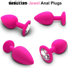 Load image into Gallery viewer, Jewel Anal Plug Butt Crystal Gem Stud Tear Drop Silicone Plugs