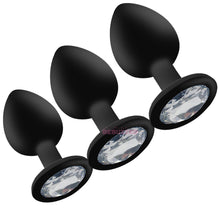Load image into Gallery viewer, Jewel Anal Plug Butt Crystal Gem Stud Tear Drop Silicone Plugs