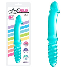 Load image into Gallery viewer, 9.5" Double Ended Dildo Jelly Ribbed Dong Flexible Lesbian Couples Sex Toy