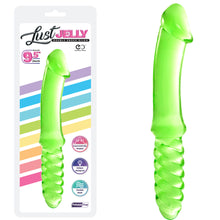 Load image into Gallery viewer, 9.5" Double Ended Dildo Jelly Ribbed Dong Flexible Lesbian Couples Sex Toy