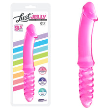 Load image into Gallery viewer, 9.5" Double Ended Dildo Jelly Ribbed Dong Flexible Lesbian Couples Sex Toy