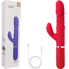 Load image into Gallery viewer, Libo Thrusting Rotating G-Spot Rabbit Vibrator Rechargeable Dildo