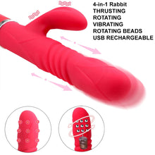 Load image into Gallery viewer, Libo Thrusting Rotating G-Spot Rabbit Vibrator Rechargeable Dildo