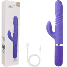 Load image into Gallery viewer, Libo Thrusting Rotating G-Spot Rabbit Vibrator Rechargeable Dildo