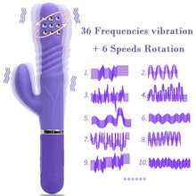 Load image into Gallery viewer, Libo Thrusting Rotating G-Spot Rabbit Vibrator Rechargeable Dildo