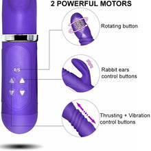 Load image into Gallery viewer, Libo Thrusting Rotating G-Spot Rabbit Vibrator Rechargeable Dildo