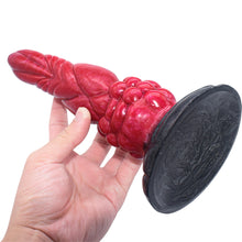 Load image into Gallery viewer, FAAK N5010 Aula 9.5" Alien Design Platinum Liquid Silicone Anal Plug Dildo